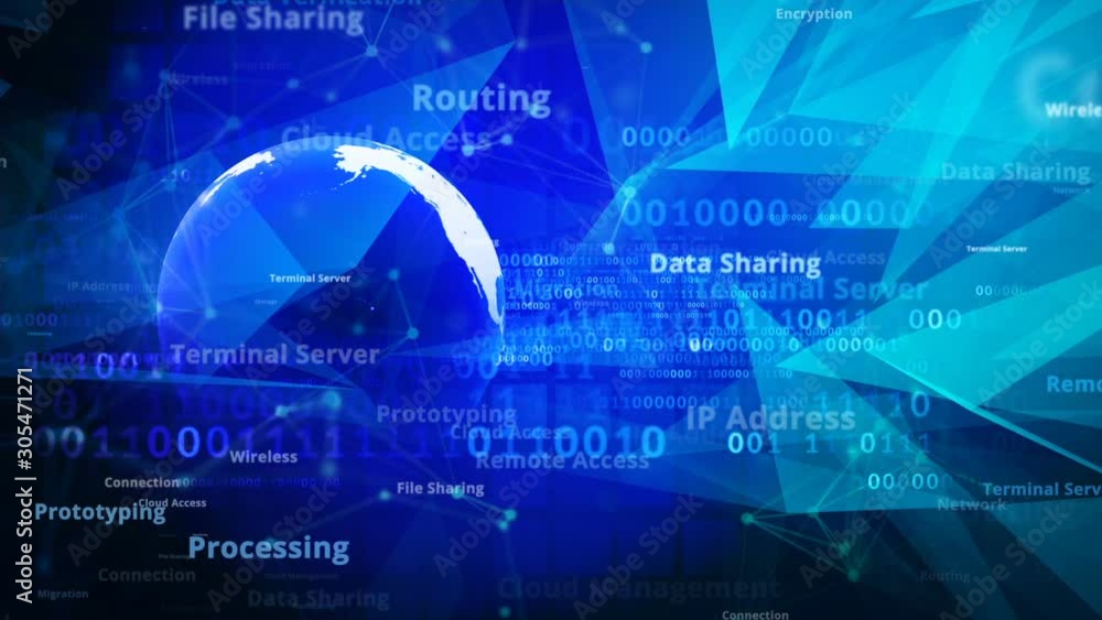 Sticker technology background network connect global