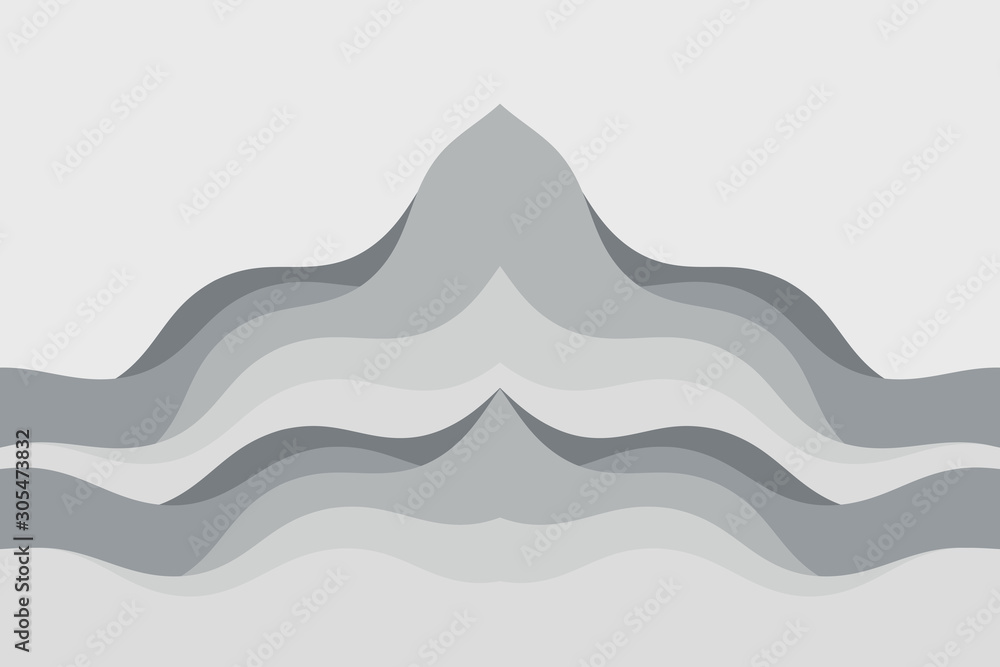 Poster abstract vector gray background with curved lines. pattern backdrop for landing pages.