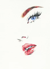 schöne Frau. Modeillustration. Aquarellmalerei © Anna Ismagilova