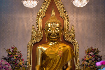 The real Golden Buddha Statue in Wat Traimit Buddhist Temple