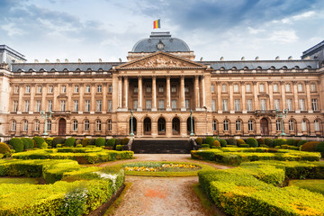 Royal Palace and garden in Brussels, Belgium