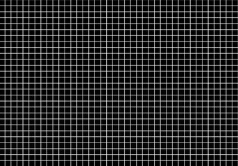 Small scales of white grid on black background for simple decoration, seamless pattern, and making cool banner on page, presentation and website. Monochrome seamless modern pattern