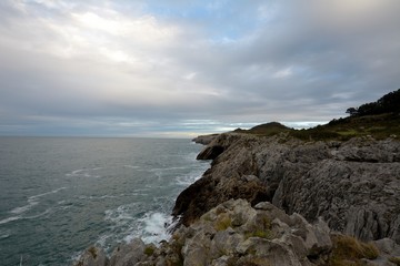 Acantilados en Buelna LLanes  en Asturias 