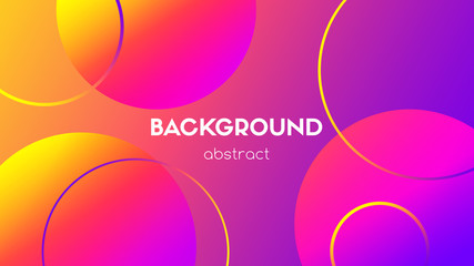 Abstract vector background. Colorful gradient circles, spheres. For motion design background