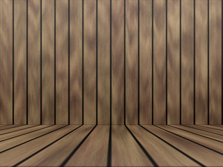 Wood texture background pattern. Dark hardwood planks surface of wooden board floor wall fence. Abstract timber decorative illustration.