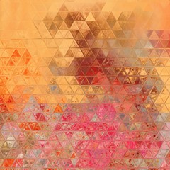 Retro style sweet pastel color triangles bakcground. Vintage style old fashion colors.