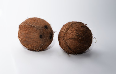Coconuts isolated on white background