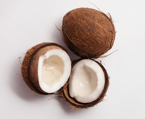 Three coconuts close-up