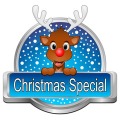 Christmas Special button - 3D illustration