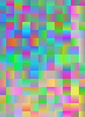 Simple mosaic art background with shiny colored square shapes.
