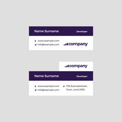 Corporate Email Signature Design Purple Blue