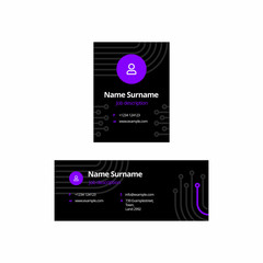 Corporate Email Signature Design Purple Tech