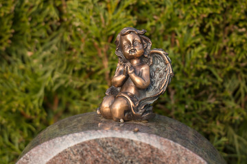 Friedhof, Statue, Glaube, Kreuz