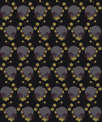  tapestry bubble flower black background