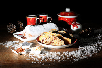 christmas cookies and milk for santa