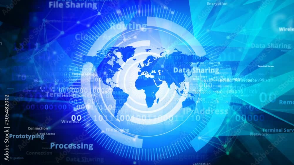 Wall mural big data hi-tech background technology