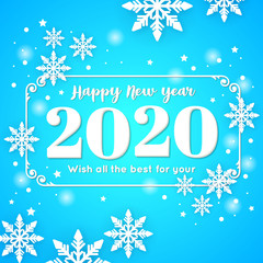 New year 2020 greeting illustration 
