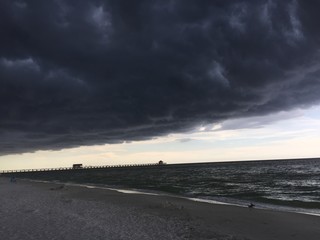 incredible stormy  sky over beach