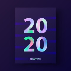 New Year card 2020. Greetings and invitations cards