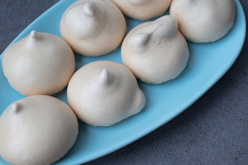 Fototapeta na wymiar Homemade french meringue cookies french recipe