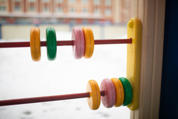Children's abacus on the children's outdoor Playground