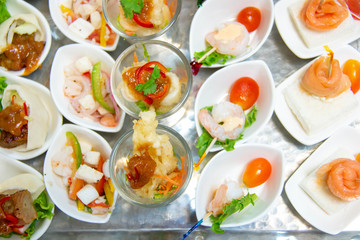  food Cocktail in small cup in event
