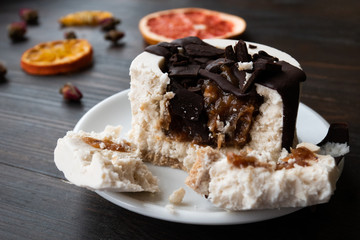 Vegan raw desserts, cakes and candies. Love for a healthy vegan food concept
