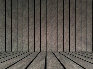 Wood texture background pattern. Dark hardwood planks surface of wooden board floor wall fence. Abstract timber decorative illustration.
