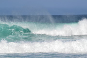 crashing waves and surf