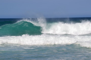crashing waves and surf