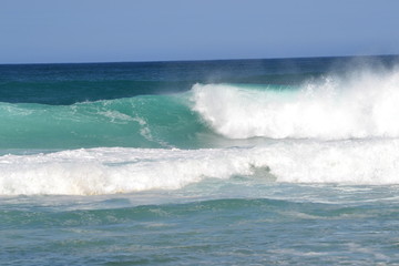 crashing waves and surf