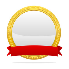 Vector shiny gold badge. To see the other vector badge illustrations , please check Badge and Label collection.