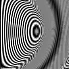 Abstract futuristic black and white erspective lines background.