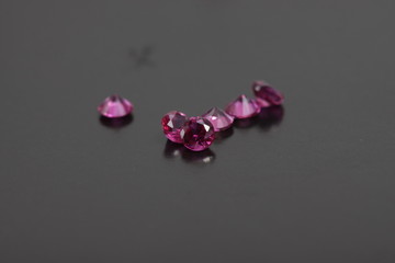 Close up shot of beautiful color crystal zirconia diamond beads for jewelry 