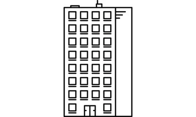 Illustration Icon Symbol of a Tower Block