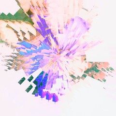 Technology and science concept abstract futuristic background. Exploding digital particles.