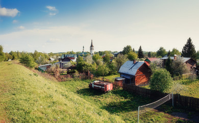 Panorama mit St. Nicholas Kirche. Suzdal, Golden Ring, Russia