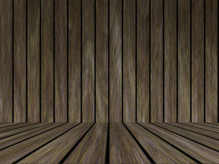 Wood texture background pattern. Dark hardwood planks surface of wooden board floor wall fence. Abstract timber decorative illustration.