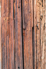 Fototapeta premium Old weathered wood surface closeup as wooden background