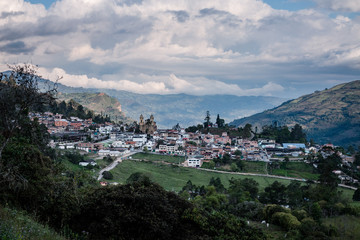 Fototapeta na wymiar Machetá Cundinamarca Colombia, pueblo en medio de la cordillera Colombiana
