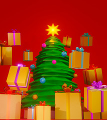 christmas tree more gifts