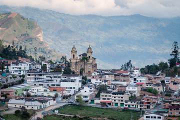 Fototapeta na wymiar Machetá Cundinamarca Colombia, pueblo en medio de la cordillera Colombiana