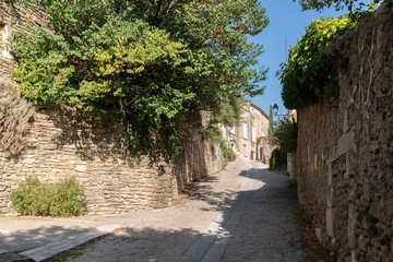 maubec alley ancient mediaeval street village of Provence france