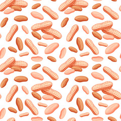 Peanuts vector seamless pattern, cartoon style design.
