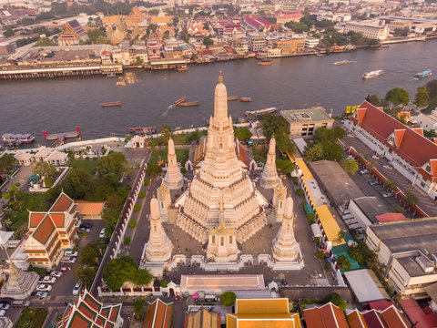 Aerial view of Jade pagoda near Ava, Myanmar.