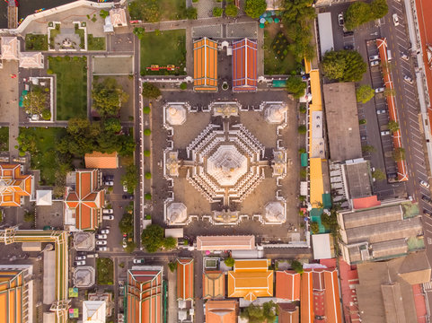 Aerial view of Jade pagoda near Ava, Myanmar.