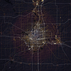 Map Rockford city. Illinois