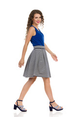 young woman in black dress