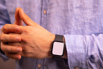  smart watch modern on hand