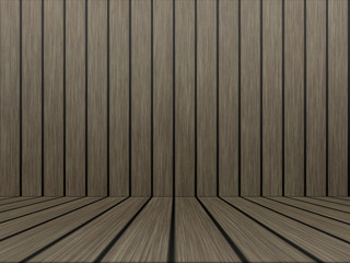 Wood texture background pattern. Dark hardwood planks surface of wooden board floor wall fence. Abstract timber decorative illustration.